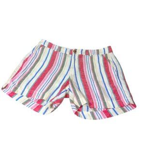 Old Navy Colourful Striped Women's 10 Shorts Pockets Coastal Beachy